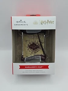 NUOVO SIGILLATO Hallmark Decorazione Natalizia 2023 MAPPA DI MARAUDER Harry Potter SCATOLA ROSSA - Foto 1 di 6