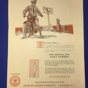 Boy Scouts Of America Official Uniform Sigmund Eisner Advertisement 224C1 - Picture 1 of 4