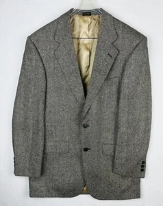 Barrington Men’s 38R Brown 100% Silk Tweed 2 Button Notch Lapel Blazer NWOT - Picture 1 of 7