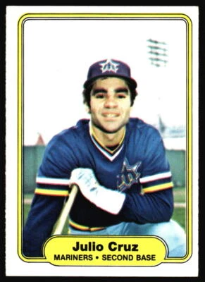 1982 Fleer Julio Cruz #509 Seattle Mariners - Image 1 of 2