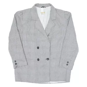 CITY LINE BY RUDOLF SCHERER Womens Blazer Jacket Black Check L - Picture 1 of 6