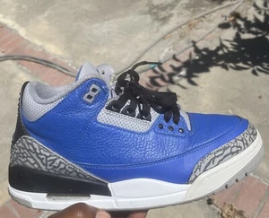 Size 9.5 - Jordan 3 Retro Varsity Royal 2020 - Picture 1 of 8