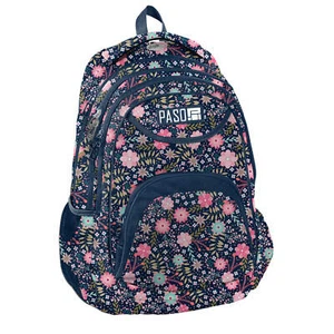 DAYPACK RUCKSACK 43 x 33 x 14 CM LEICHT ERGONOMISCH GEPOLSTERT DUNKELBLAU BUNT - Bild 1 von 3