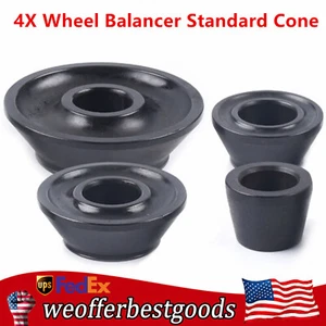 4 Pcs Wheel Balancer Standard Taper Cone Kit Fit 40mm Shaft Coats 1.77" to 5.39" - Picture 1 of 13