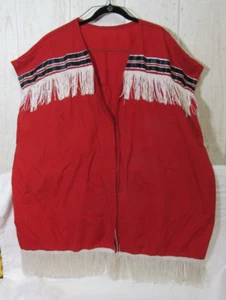Native American Seminole Men's 4XL Traditional Red Ribbon Vest - Picture 1 of 4