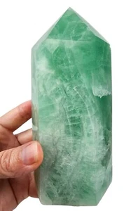 Large Fluorite Polished Tower Madagascar 1lb 14.4oz. - Picture 1 of 4