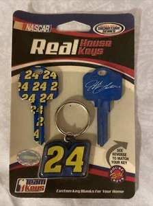 Jeff Gordon Kwikset KW10 und KW1 Schlüsselrohlinge mit Schlüsselanhänger. Echthausschlüssel - Bild 1 von 2
