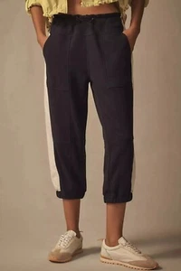 Daily Practice by Anthropologie Colorblock Side-Stripe Pants Navy S NWD 275684 - Picture 1 of 11