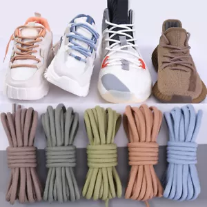 1Pair OVAL Athletic Sports Round Sneaker SHOELACES Shoe lLace String 100-140 # - Picture 1 of 26