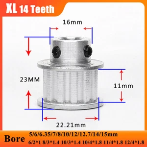 XL 14 dientes correa de distribución polea diámetro de rueda síncrono 5-15 mm para correa de 10 mm de ancho - Imagen 1 de 28