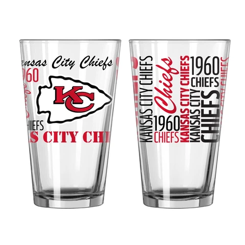 Kansas City Chiefs Boelter NFL Spirit 16oz Pint Glass(1) FREE SHIP!! Cover