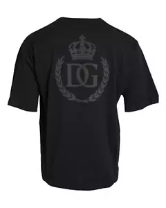 Dolce & Gabbana DG Crest Short Sleeve Tee Men Black Singlets - Picture 1 of 7