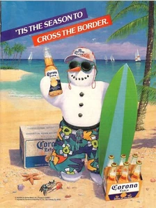 Vintage 1986 Corona Bier Druck Werbung Bar Dekor - Bild 1 von 1