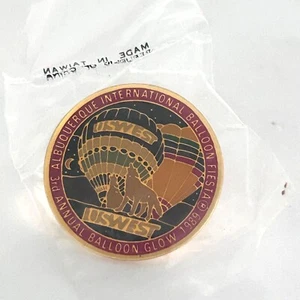 Vintage 1989 Albuquerque International Hot Air Balloon Fiesta Pin US West Glow - Picture 1 of 3