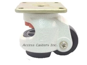 2P80F 2" Leveling Swivel Caster, Nylon Wheel, Square Top Plate, 550 lb. Capacity - Picture 1 of 1