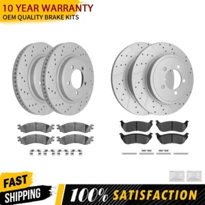 Front & Rear Rotors +Ceramic Brake Pads for Ford Explorer Sport Trac Mountaineer - Picture 1 of 8