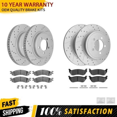 Front & Rear Rotors +Ceramic Brake Pads for Ford Explorer Sport Trac Mountaineer - Image 1 of 4