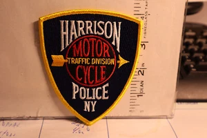 police patch  HARRISON POLICE NEW YORK TRAFFIC DIVISION MOTOR CYCLE - Picture 1 of 1