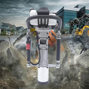 4 Stroke Gas Powered Fence Pile Driver T-Post Push Gasoline Engine Heavy Duty - Picture 1 of 21