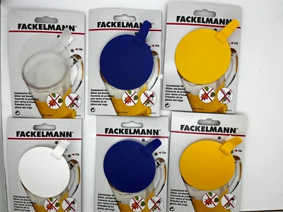 FACKELMANN Trinkglas Abdeckung, Bierglas Trinkglas Deckel - 6er Pack!