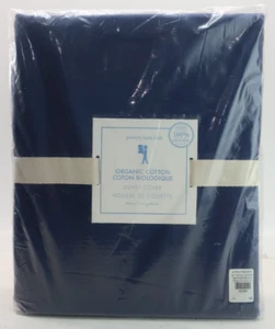 Pottery Barn Kids Organic Cotton Duvet Cover Navy Blue Twin 68 x 86 Inch - Bild 1 von 9