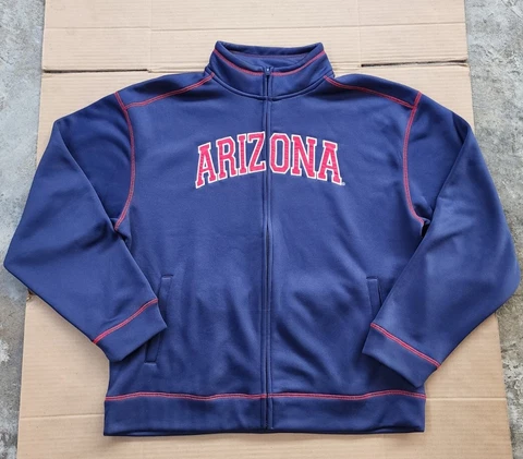 NCAA Arizona Wildcats Men’s Blue Zip up Jacket Size XL CAMPUS DRIVE Cover