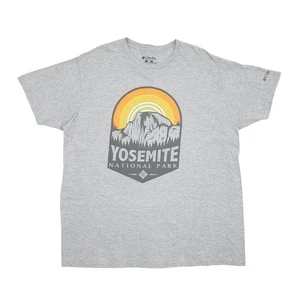 COLUMBIA SPORTSWEAR COMPANY Grey T Shirt Tee Yosemite National Park Short - Picture 1 of 7