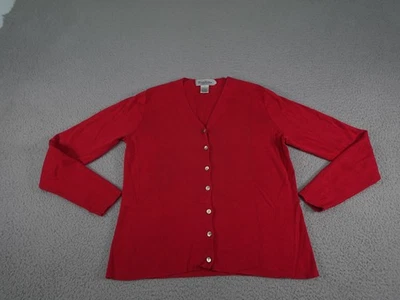 Brooks Brothers шелковый свитер женщин средний красный старые деньги тихий роскошь кнопка - Изображение 1 из 4