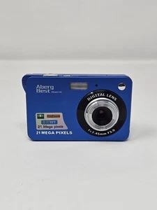 Aberg Best Abcam 218 – 21.0MP Compact Digital Camera – Blue – Tested & Working - Picture 1 of 9