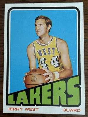 1972 Topps Baloncesto #75 - Jerry West Salón de la fama - Estenopeyo en el centro superior - Pobre Foto 1 de 4