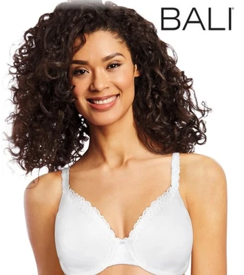 New With Tags! BALI Smoothing Underwire Lightly Lined Bra White Size 40C #2-037 - Image 1 of 4