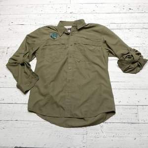 Dri Duck Hook n Horn Shirt Mens Medium Green Mesh Lined Fishing Long Sleeve - Picture 1 of 7
