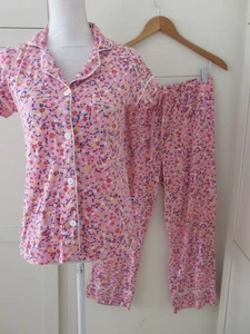 Pijama El Gato Rosa Floral Pima Algodón 2 Piezas Conjunto Pijama Talla XS - Imagen 1 de 5