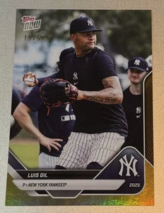 2025 Topps Now Luis Gil 8/50 Camino al Día Inaugural Lámina de Oro OD-30 - Imagen 1 de 2