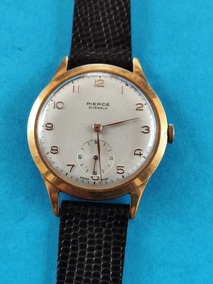 Rare Large 37mm Vintage PIERCE Manual Wind Mens Watch _3914 - Image 1 of 4