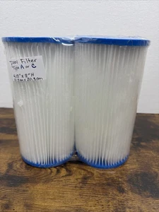 NUEVO Paquete de 2 cartuchos de filtro de repuesto para piscina Summer Waves TIPO A o C Intex A/C - Imagen 1 de 3