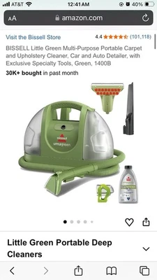 BISSELL Little Green Multi-Purpose Portable Carpet and Upholstery Cleaner, Car - Image 1 of 4