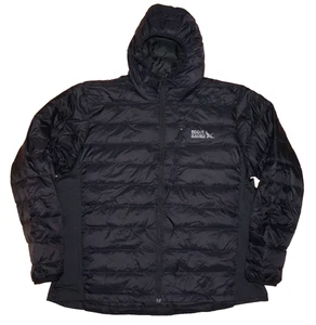 Men's EDDIE BAUER Black 550 Goose Down Lightweight Hooded Puffer Jacket XXL - Picture 1 of 8