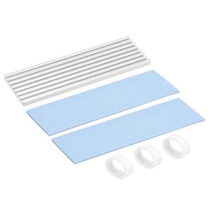 Aluminum Heatsink Kit 70x22x3mm w 2 Thermal Pads for M.2, for 2280 SSD - Afbeelding 1 van 4