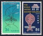 Ryukyu 95-96, lightly hinged. Mi 122-123. WHO drive to eradicate Malaria, 1962.