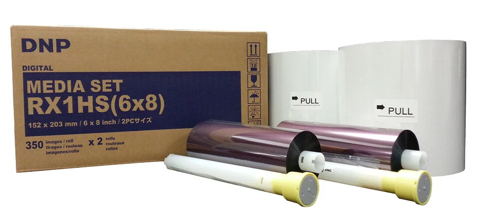 DNP RX1 6x8 Media Print Kit for RX1 & RX1HS, 2 paper & Ribbons (700 Prints) - Image 1 of 2