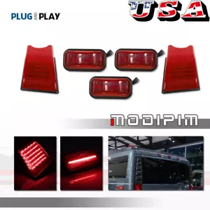 Luces LED marcadoras de cabina de techo con lente roja sangre para HUMMER H2 SUV SUT 2003-2009 5 PIEZAS - Imagen 1 de 12