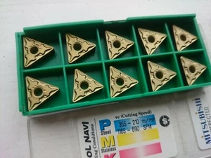 10 Mitsubishi carbide tips TNMG160408-SH UE6110 ( TNMG 160408 TNMG332 for steels - Picture 1 of 2