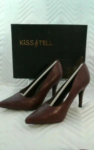 New Kiss & Tell Size 8.5 Women’s Shoes Brown Slip On Pumps 4" Heels - Picture 1 of 9