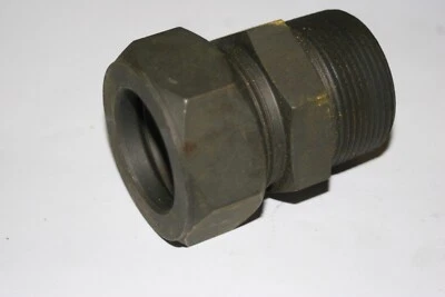 1 1/2 Tube x 1 1/2 MNPT Steel Hydraulic Fitting Parker 24 FBU-S - Image 1 of 4