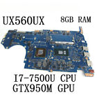 For Asusq524u Q524uq Ux560u Ux560ub Ux560ux I7 7500U Cpu 8Gb Ram Gtx950m 2Gb Gpu