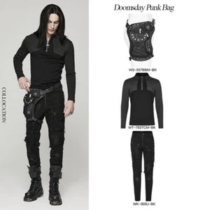 Punk Rave Gothic Punk Multifunctional Pocket Thigh Bag Men's Outdoor Waist Bag - Picture 1 of 14