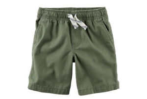 Boy's Carter's Woven Pull On Shorts Olive Size 4 / 5