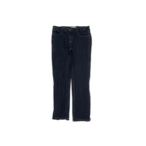 Cat & Jack Relaxed Straight Adjustable Waist Boy's size 16 Dark Blue Denim Jeans - Picture 1 of 4