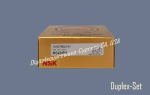 Juego dúplex de rodamientos de husillo de precisión NSK 7011CTRDUL P4Y Abec-7 NSKHPS. - Imagen 1 de 1